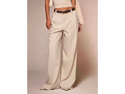 Kalhoty široké béžové