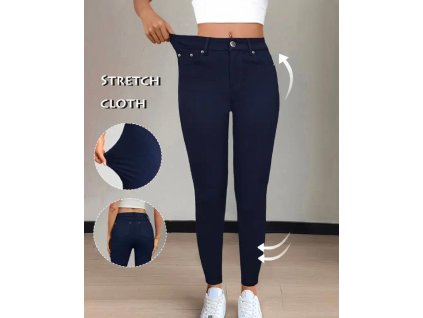 Kalhoty úzké modré stretch 4