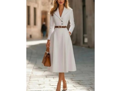 Bílé sakové šaty