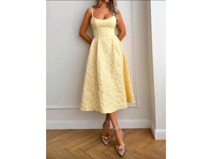 Šaty krajka žlutá