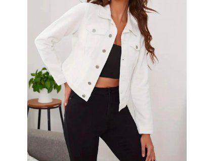 Džínová bunda bílá