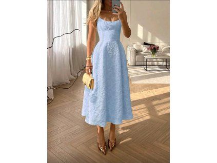 Šaty krajka bledě modré