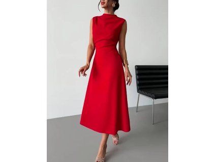 Červené midi šaty 4