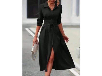 Černé košilové šaty