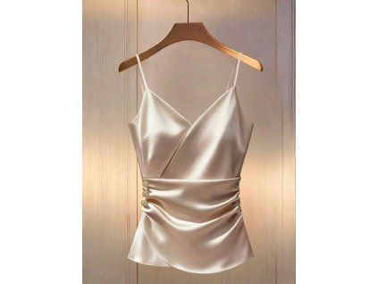 Top na ramínka champagne