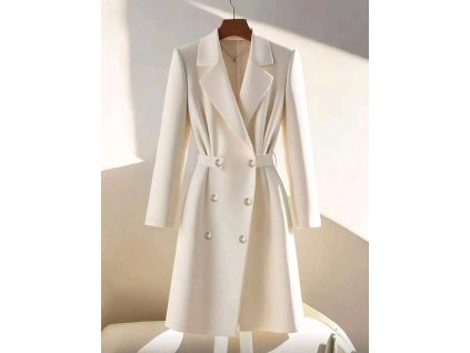 Midi šaty se zavazováním krémové 1