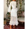 Krajkové boho šaty bílé 2