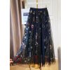Sukně černá s květy