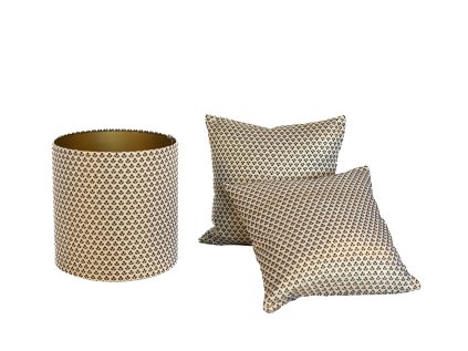 Set – Indická bílá perla (stínidlo + 2× polštářek)