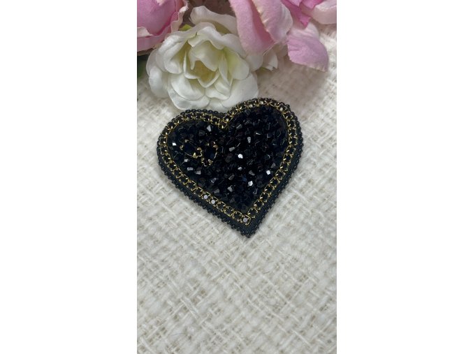 Vyšívání brož - SRDCE