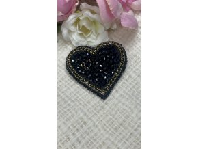 Vyšívání brož - SRDCE