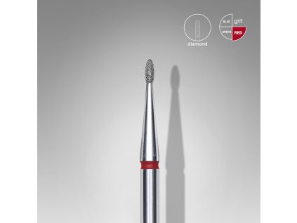 Staleks Diamantový brusný nástavec - "bud" red 1,2mm/3mm - FA50R012/3