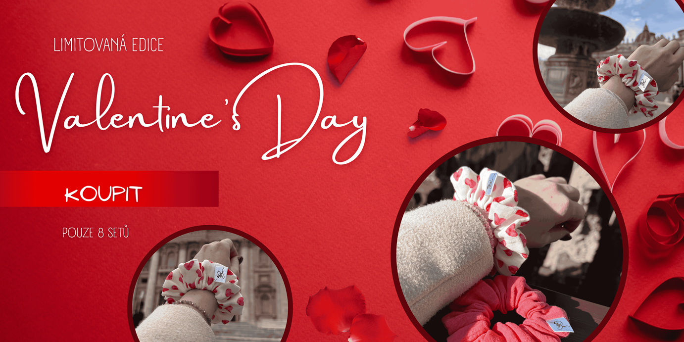 Valentýnské scrunchies