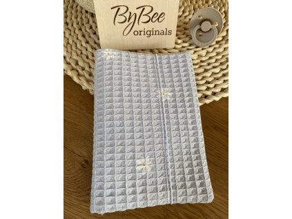 Obal na očkovací průkaz - vafle kopretiny