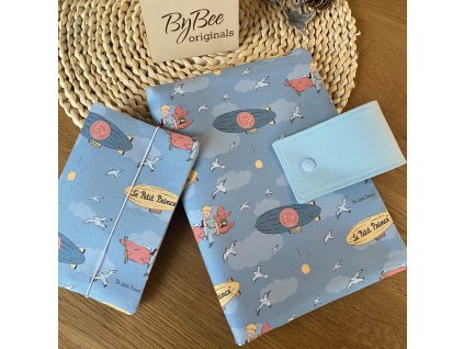 Set - plenkovník a obal na očkovací průkaz - modrý Malý princ