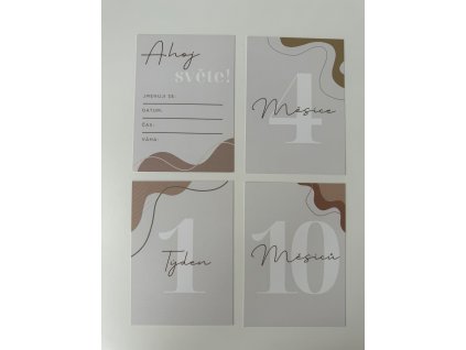 Milníkové kartičky neutrální