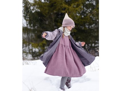 Lněné šatičky mauve