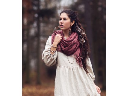 Lněný šál laRose