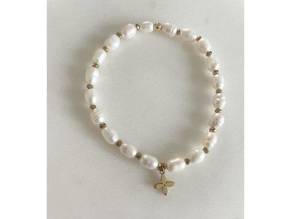 Flower&pearl náramek