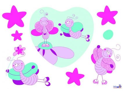 Samolepící dětská dekorace - motýl