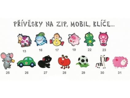 Přívěšek na zip, klíče, mobil  Robot holka