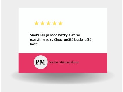 sněhulák dekorace