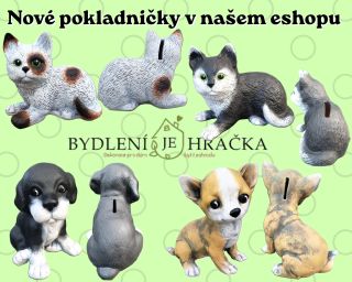 Naše nové pokladničky kočiček a pejsků přinášejí do domova kousek něhy i hravosti 🐈🐶💝