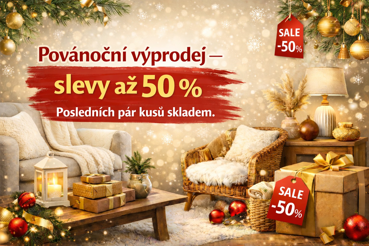 Povánoční výprodej - slevy až 50 %, jen do vyprodání zásob