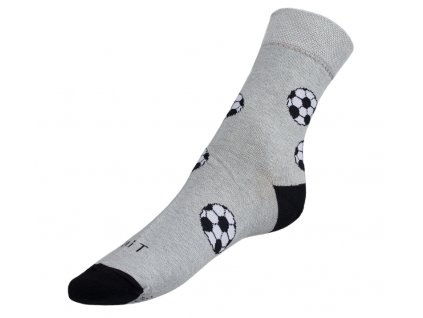 Ponožky Fotbal šedá, černá vel. 43-46