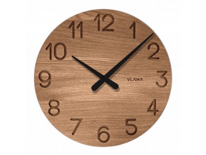 134904 vlaha velke drevene hodiny oak vyrobene v cechach 45cm