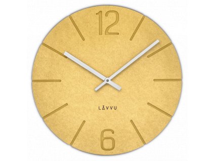 144572 lavvu zlute hodiny natur vyrobene v cechach 34cm