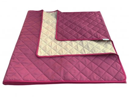 Oboustranný přehoz na postel oříškový/růžový 135x245 cm