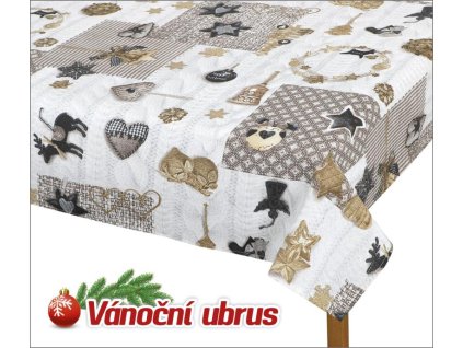 Ubrus vánoční zvoneček (rozměr 70x70 cm)
