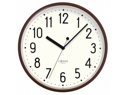 Nástěnné plastové hodiny LAVVU PASTELS SWEEP hnědé ⌀29,5cm