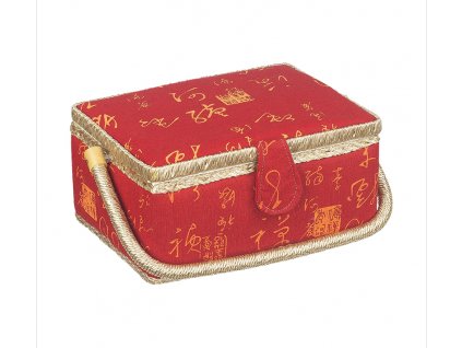 BOX na šití červený 24x17,5x13 cm