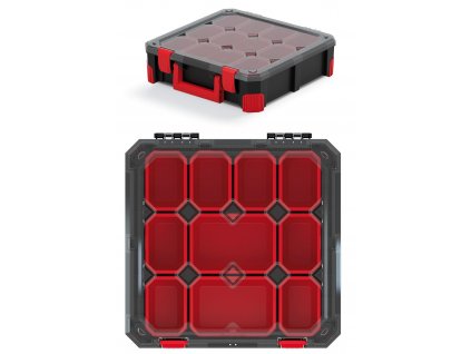 Organizér TITAN - 10 krabiček, průhledné víko 390x390x110