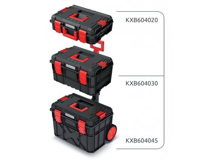 Set kufrů na nářadí a organizéru X BLOCK PRO 546x380x870