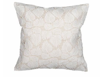 Návlek na polštář, Krajka Listy, béžový, 40 x 40 cm