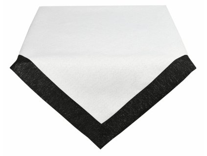Ubrus, Třpytivý ubrus s lemem, bíločerný (Ubrusy 35 x 50 cm)