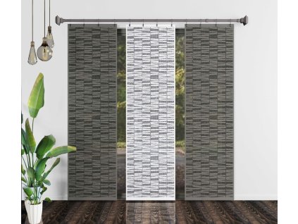 Závěsový panel, Atlas (Záclony a závěsy 50 x 240 cm, barva šedá)