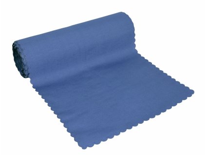 Ubrus s nešpínivou úpravou, Deštík metráž, tmavě modrý (Úprava okrajů Pouze ustřižené)