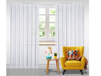 Záclona, Soňa metráž s olůvkem, bílá 145 cm (Velikost 295 cm)