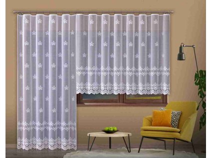 Záclona žakárová, Bela, metráž (METRÁŽ 90 cm)