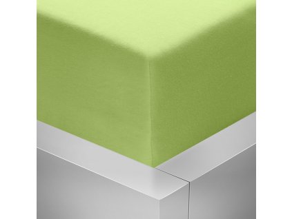 Jersey napínací prostěradlo s lycrou Stanex - zelené jablko 160 x 200