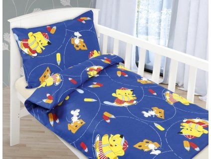 60617 detske povleceni bavlna agata 1 ks 90x135 cm 1 ks 45x60 cm tm modre slune zip bellatex