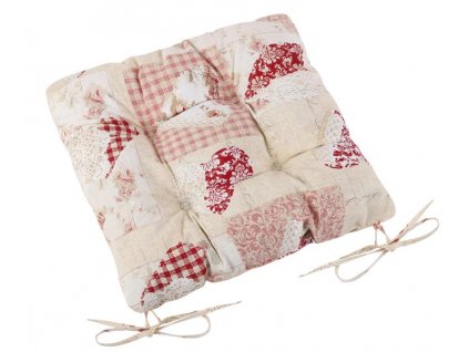 62072 1 sedak ema prosivany 40x40 cm patchwork srdce ruzove