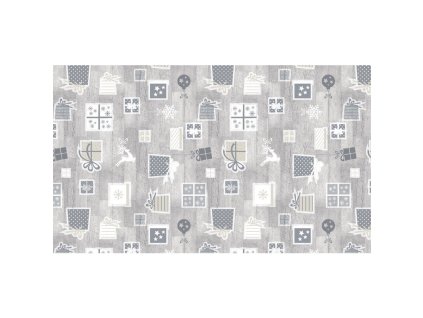 89129 3 zaves metraz vanocni romance seda 150 cm