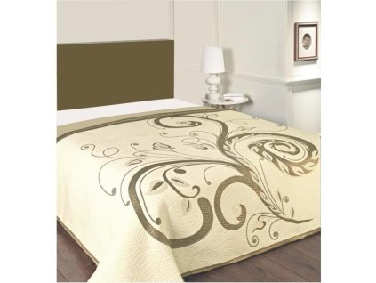 Přehoz na postel Dominic hnědozlatý (Velikost 140 x 220 cm)