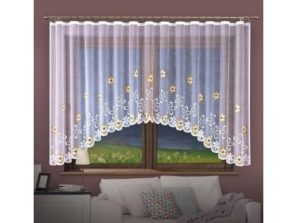 Hotová záclona, Chloris, béžová (Záclony a závěsy 350 x 150 cm)