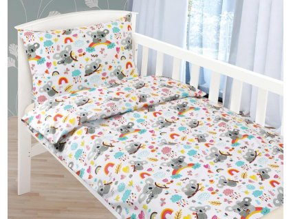 99242 detske povleceni bavlna agata 1 ks 90x135 cm 1 ks 45x60 cm medvidek koala zip